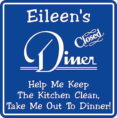 #ad Personalized Kitchen Sign Breakfast Diner Wall Decor Plaque Custom USA Made Gift $26.35