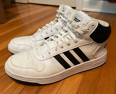 #ad Adidas Hoops 2.0 Mid Shoes Mens Sz 9.5 White Black Sneakers Trainers $30.00