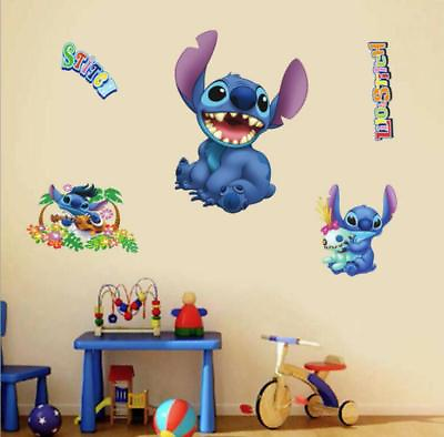 #ad Large Lilo amp; Stitch Removable Wall Stickers Decal Kids Nursing Room Home Decor $7.71