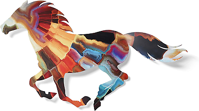 #ad 3D Metal Wall Art Running Horse Farmhouse Wall Decor Colorful Horse Wall Art $50.99