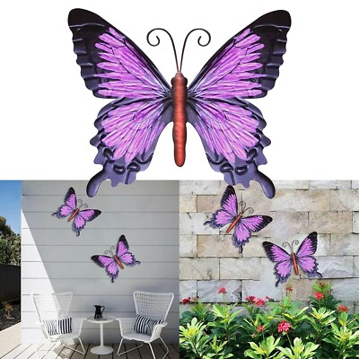 #ad Metal Wall Decor And Color Outdoor Art Garden Home Decor Iron Large Metal Purple $13.43