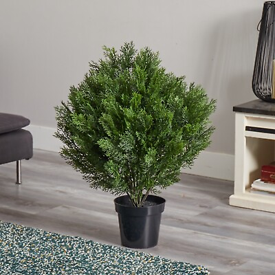 #ad 3’ Cedar Bush Topiary Artificial Tree UV Indoor Outdoor Home Decor. Retail $205 $65.00