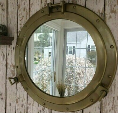 #ad #ad Nautical 24quot; Cabin Wall Aluminium Porthole Brass Antique Wall Office Decor Gift $149.39