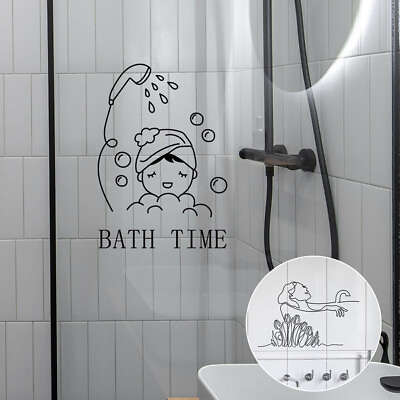 #ad #ad Home Bathroom Wall Decorative Stickers Self Adhesive Wall Art PVC Multi Style × $6.62