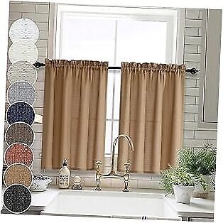 #ad Rustic Bathroom Decor Brown Tan Farmhouse Curtains 36 Inch 32x36 Tan Brown $29.03
