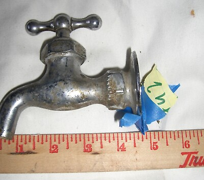 #ad Vintage Wall Faucet Kitchen Sink Chrome Steampunk Deco 1940#x27;s cat #42 $50.00