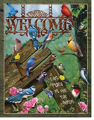 #ad #ad Welcome This Place is For The Birds Birding Rustic Wall Art Decor Metal Tin Sign $15.99