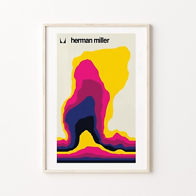 #ad Herman Miller Print Vintage Poster Print Modern Wall Decor Abstract Art Print $38.00