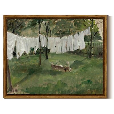 #ad Framed Canvas Wall Art for Living RoomVintage Laundry Room Art Print Antiqu $14.16