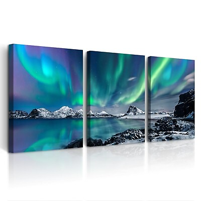 #ad Large Wall Decorations For Living Room 3 Piece Stretched and Framed Canvas Pa... $138.38