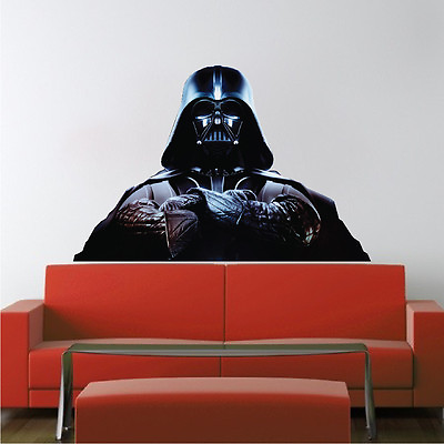 #ad Darth Vader Wall Decal Star Wars Wall Design Vader Kids Room Wall Mural b31 $71.95