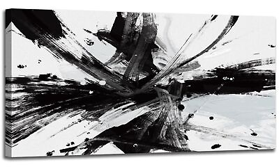 #ad Black and White Abstract Canvas Prints Wall Art for Office Wall Decor Black amp;... $257.58