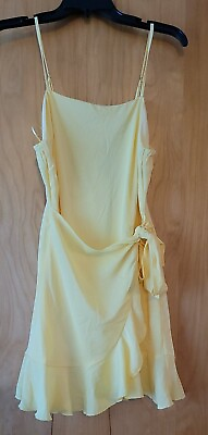 #ad Mini Dress Ruffled size Medium Altard state . pale Banana $19.99