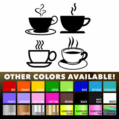 #ad Tea Coffee Cups for Kitchen Wall Shop Sticker Wall Art Window Decor Vinyl Decal $9.14