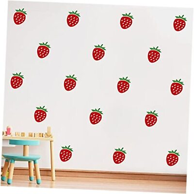 #ad Strawberry DIY Wall Decor Stickers Kids Room Baby Nursery Decor Peel and Red $29.16