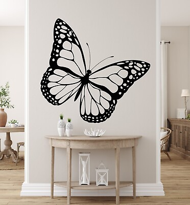 #ad Butterfly Large Wall Decal Vinyl Nature Decal Removable Wall Décor AA053 $37.99