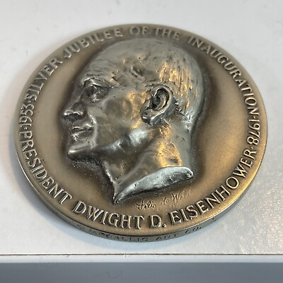 #ad EISENHOWER SILVER JUBILEE Inaguration DINNERS Medallion 1978 Medallic Art Co $34.85