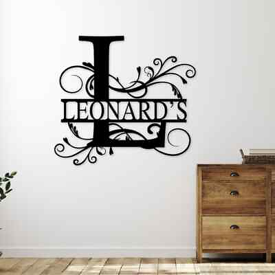 #ad Wall Art Home Decor Metal Acrylic 3D Silhouette Poster USA Last Name Initial $84.99