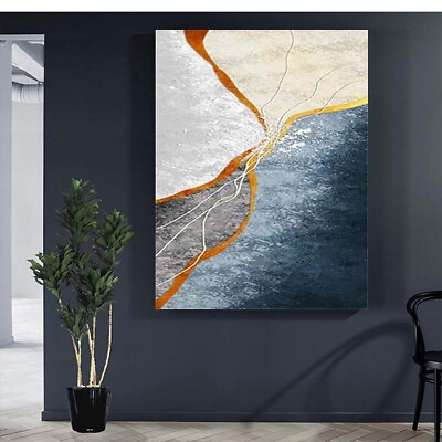 #ad #ad Home Decor Drawing Handmade Oil Painting Wall Art Abstract Canvas Acrylic Mural $99.60