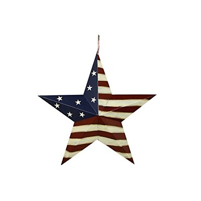 #ad Patriotic Metal Barn Star Wall Decor 12inch Hanging S stars and Stripes $24.44