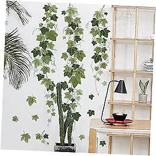 #ad #ad Hanging Vine Wall Decals Green Ivy Plant Leaves Wall Stickers for Bedroom $21.02