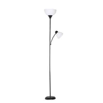 #ad 72#x27;#x27; Combo Floor Lamp Reading Lamp Black Plastic Modern For Home Office Use $16.07