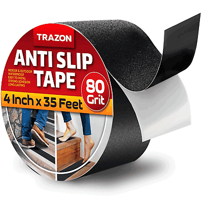 #ad Grip Tape Anti Slip Tape for Stairs Outdoor Indoor Waterproof 4 Inch x 35 Ft $21.37