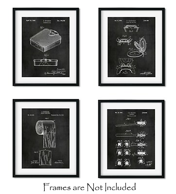 #ad Bathroom Wall Art Decor Patent Prints 8x10 UNFRAMED Set of 4 Restroom Bath $17.95
