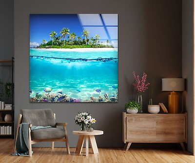 #ad Landscape View Tempered Glass Wall Art $95.00