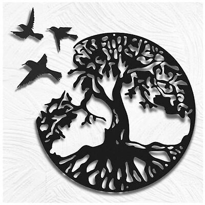 #ad Tree of Life Metal Wall Art 4PCS Tree of Life and Birds of Peace Wall Plaque... $23.62