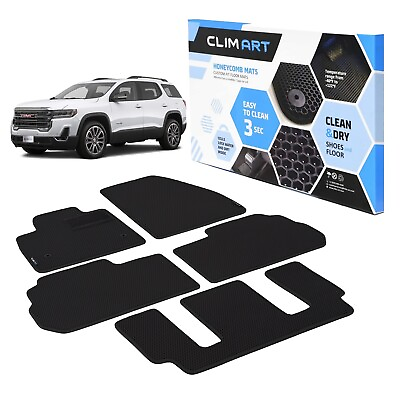 #ad CLIM ART Floor Liners All Weather Mats for 17 23 GMC Acadia Black Black $124.73