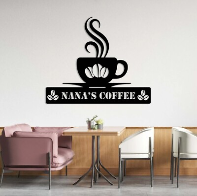#ad #ad Custom Coffee Metal Sign Decor Coffee Metal Wall Art Coffee Sign Decoration $55.19