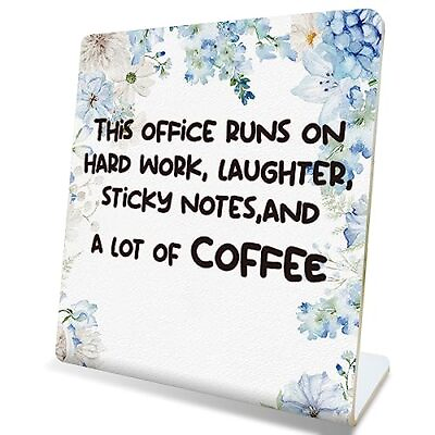 #ad Cute Coffee Gifts For Women Funny Desk Decor Sign for Coffee Bar Home Kitchen... $18.17