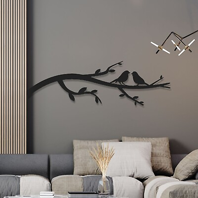 #ad Birds on Branch Metal Wall Art Metal Tree Wall Art Birds Wall Art Bird Decor $138.90