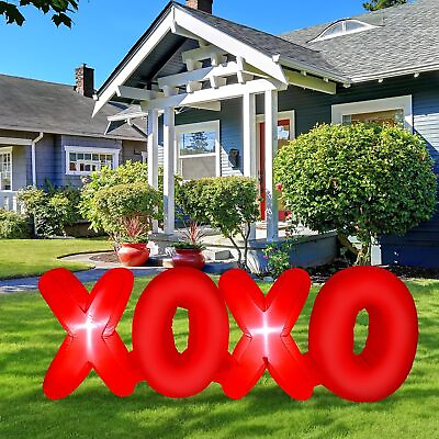#ad 6 FT XOXO Red Valentines Day Inflatables Outdoor Decorations For Home Clearance $46.13