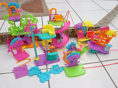 #ad POLLY POCKET WALL PARTY ULTIMATE ALL IN ONE PLAYSET Parts and pieces not comp. $39.60