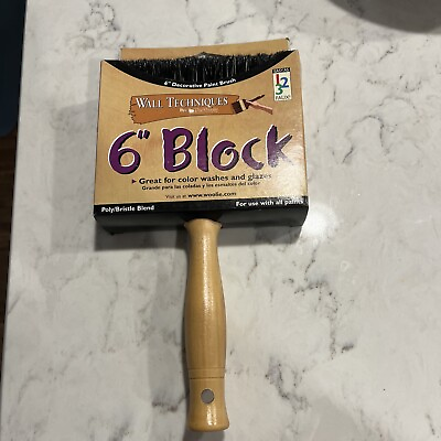 #ad 6” Block Decorative Paint Brush By Wall Techniques Brand New $12.99