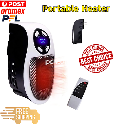 #ad Portable Heater Electric Heater Plug In Wall Room Heater Home Appliance Heating AU $28.35