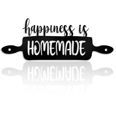 #ad Metal Kitchen Wall Art Decor Black Hollow Out Kitchen Signs Wall Hanging with... $23.89