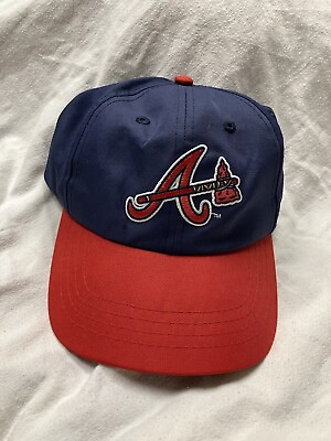 #ad Vintage Atlanta Braves DELTA Cobrand SGA MLB Atlanta Braves Men Adj OSFA Hat Cap $11.00