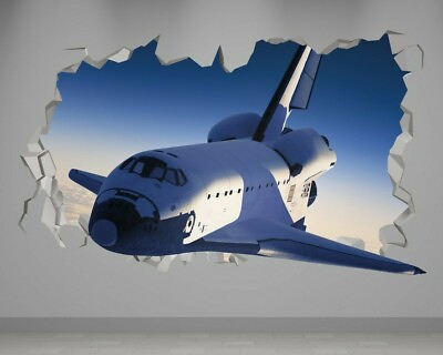#ad Space Shuttle Wall Decal 3D Wall Art Sticker Decals Room Decor Vinyl Removable $21.90