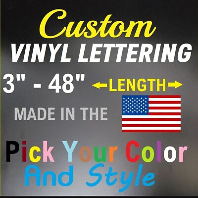 #ad Custom Personalized Vinyl Lettering Name Decal Sticker Car Window Tumbler Flask $9.99