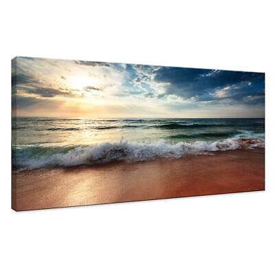 #ad Beach Canvas Wall Art for Living Room Bedroom Home Decorations Sunrise Blue O... $91.25