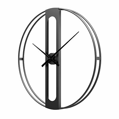 #ad Wall Clock Living Large Metal Minimalist Home Decor Clock Non Numeric Silent $26.60