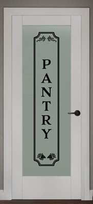 #ad #ad PANTRY VINYL WALL DECAL GLASS DOOR KITCHEN LETTERING STICKER HOME DECOR FARM 24quot; $20.74