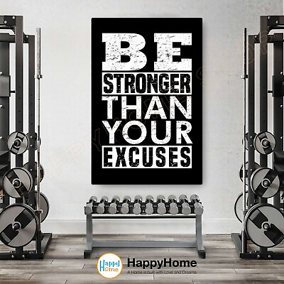 #ad #ad Be Stronger Than Your Excuses Wall Art Home Gym Decor Workout Room Print P720 $70.25