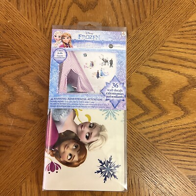 #ad 36 New Disney FROZEN Family ANNA ELSA OLAF Wall Decals Stickers Bedroom Decor $15.99