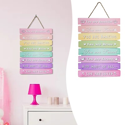 #ad Teen Girl Room Decor Aesthetics Rainbow Inspirational Kids Bedroom Decor Wall $22.24