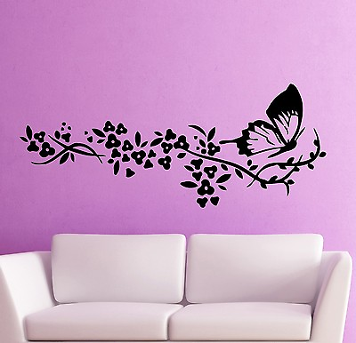#ad Wall Sticker Vinyl Decal Butterfly Tree Branch Decor Cool Living Room ig958 $69.99