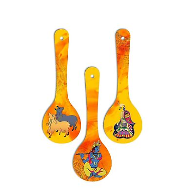 #ad Wall Hanger Wooden Spoons with Beautiful Design for Home Office Decor Set of 3 $39.39